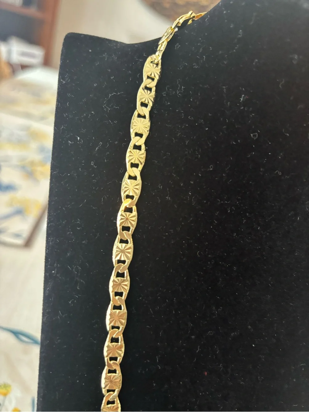 Gold Link Chain Necklace - Bright Yellow Gold Tone